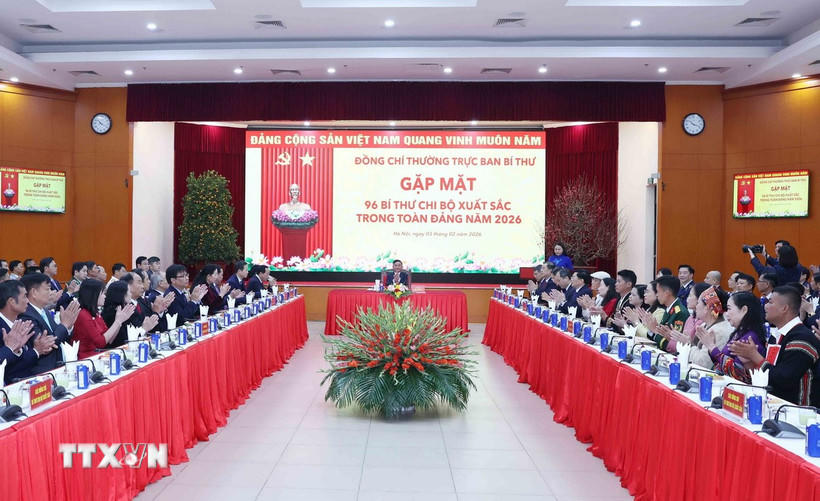 Quang cảnh buổi gặp mặt. (Ảnh: Phương Hoa/TTXVN)