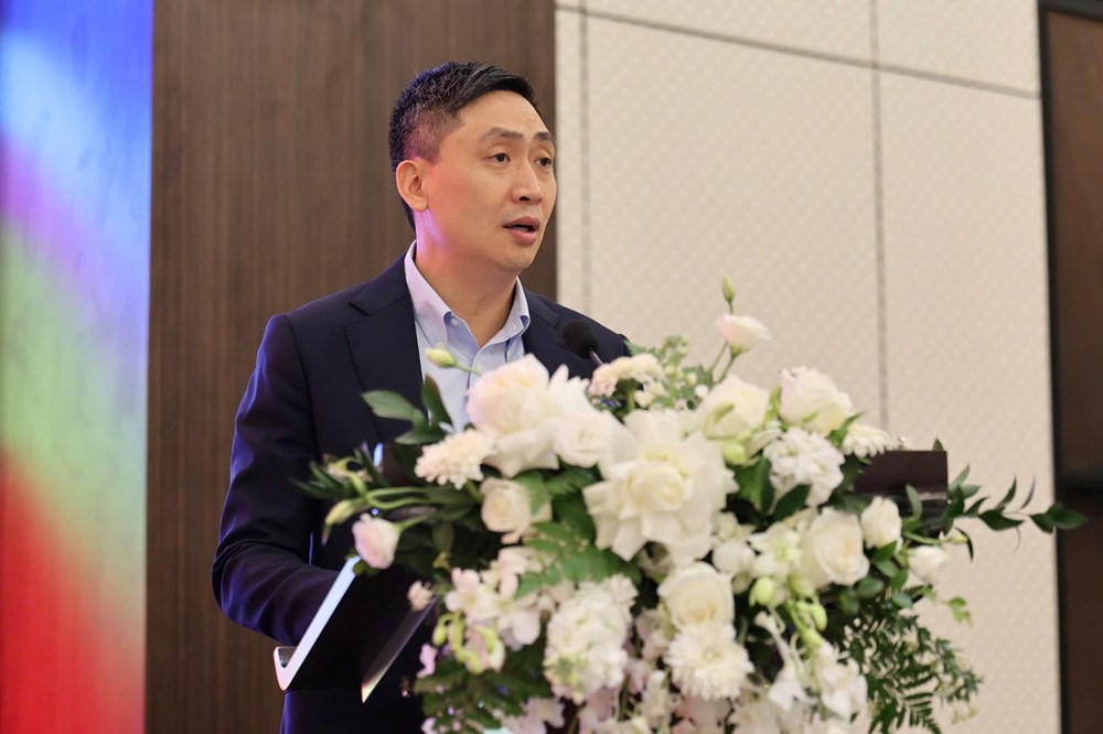 Ông Hoàng Minh Chiến, Phó Cục trưởng Cục Xúc tiến thương mại (Bộ Công Thương) phát biểu tại Diễn đàn. Ảnh: T.L

