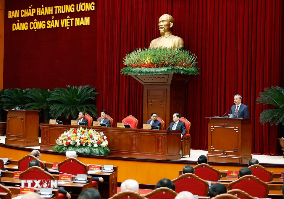 Tổng Bí thư Tô Lâm phát biểu. (Ảnh: Thống Nhất/TTXVN)