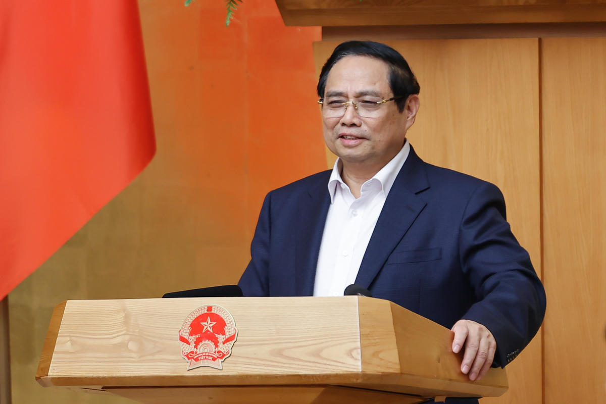 Thủ tướng Phạm Minh Chính phát biểu khai mạc phiên họp. Ảnh: Nhật Bắc