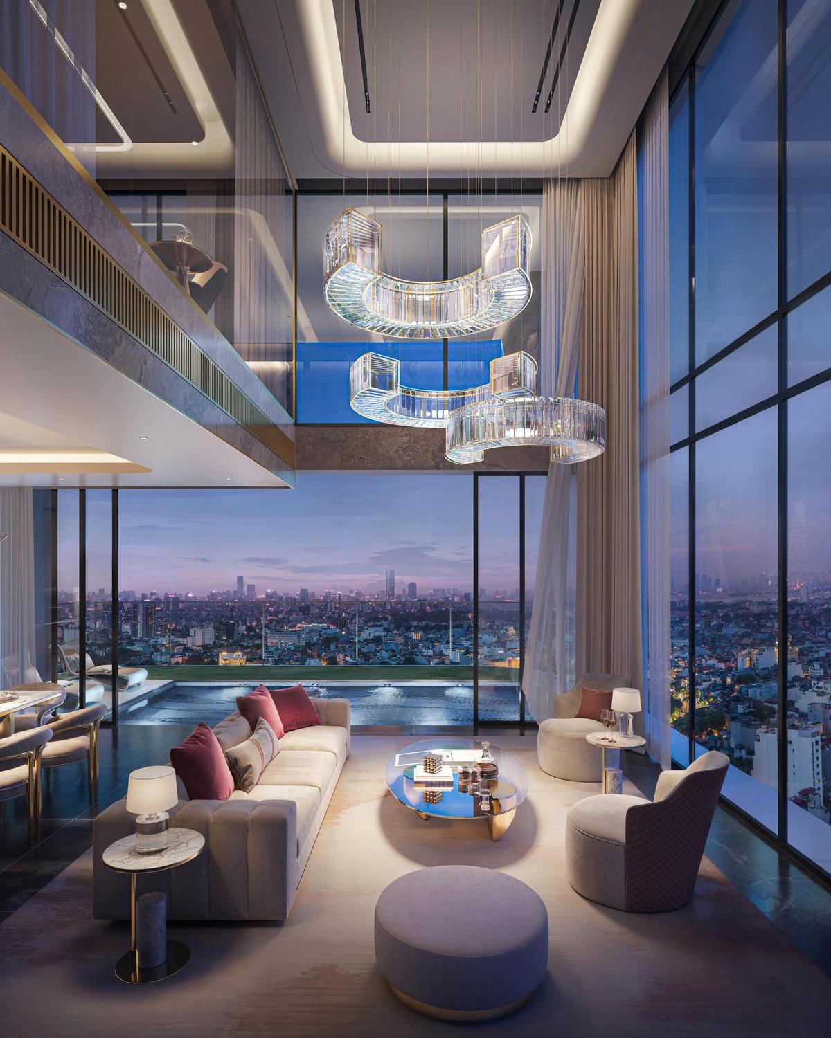 Duplex The Rey là một “khu nghỉ dưỡng thu nhỏ” được cá nhân hóa cho từng thành viên trong gia đình&nbsp;