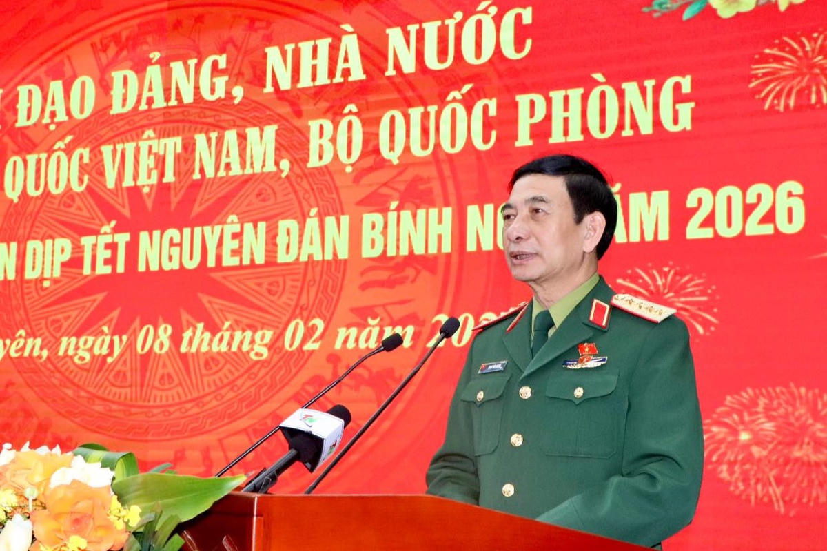 Đại tướng Phan Văn Giang mong muốn tỉnh Thái Nguyên năm 2026 đột phát về mọi mặt, đặc biệt là phát triển kinh tế - xã hội. Ảnh: Thu Huệ.