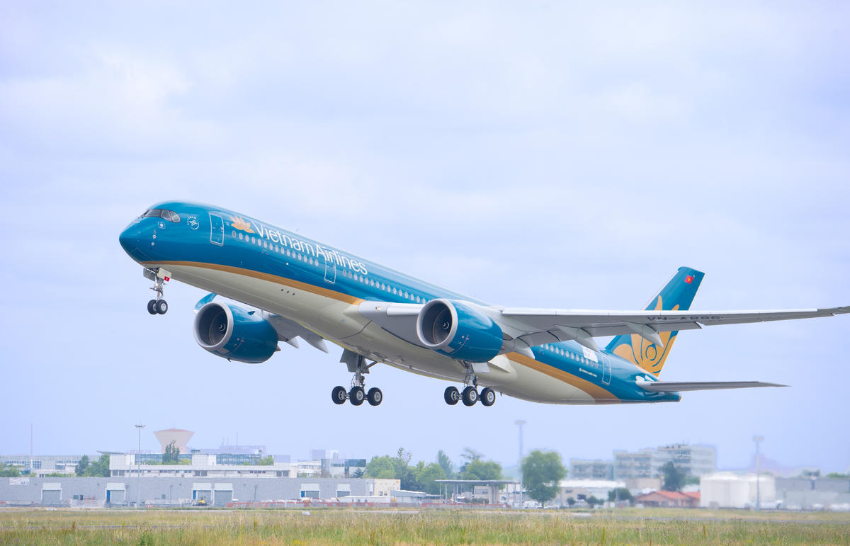 Tàu bay Airbus A350 của Vietnam Airlines.