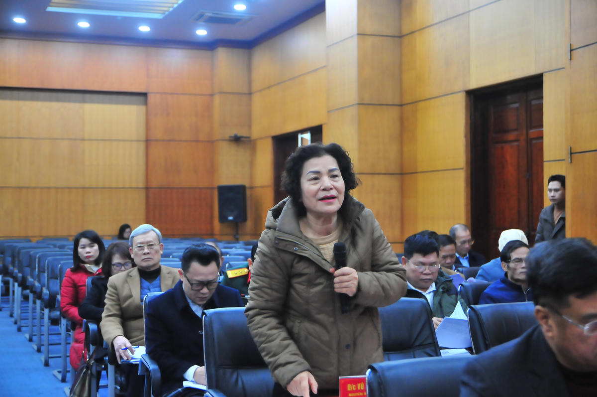 Đại biểu phát biểu thảo luận tại Hội nghị. Ảnh: Xuân Trường.