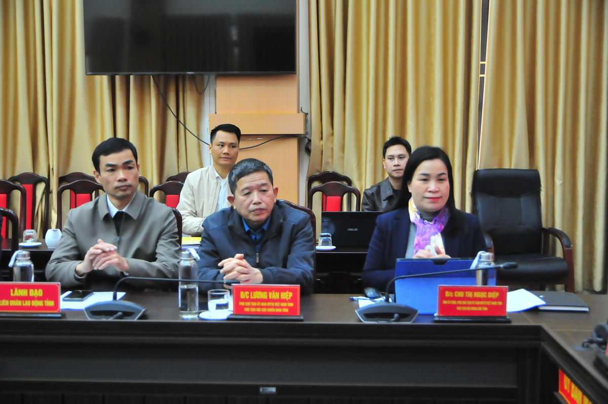 Lãnh đạo các tổ chức Chính trị - xã hội dự hội nghị.