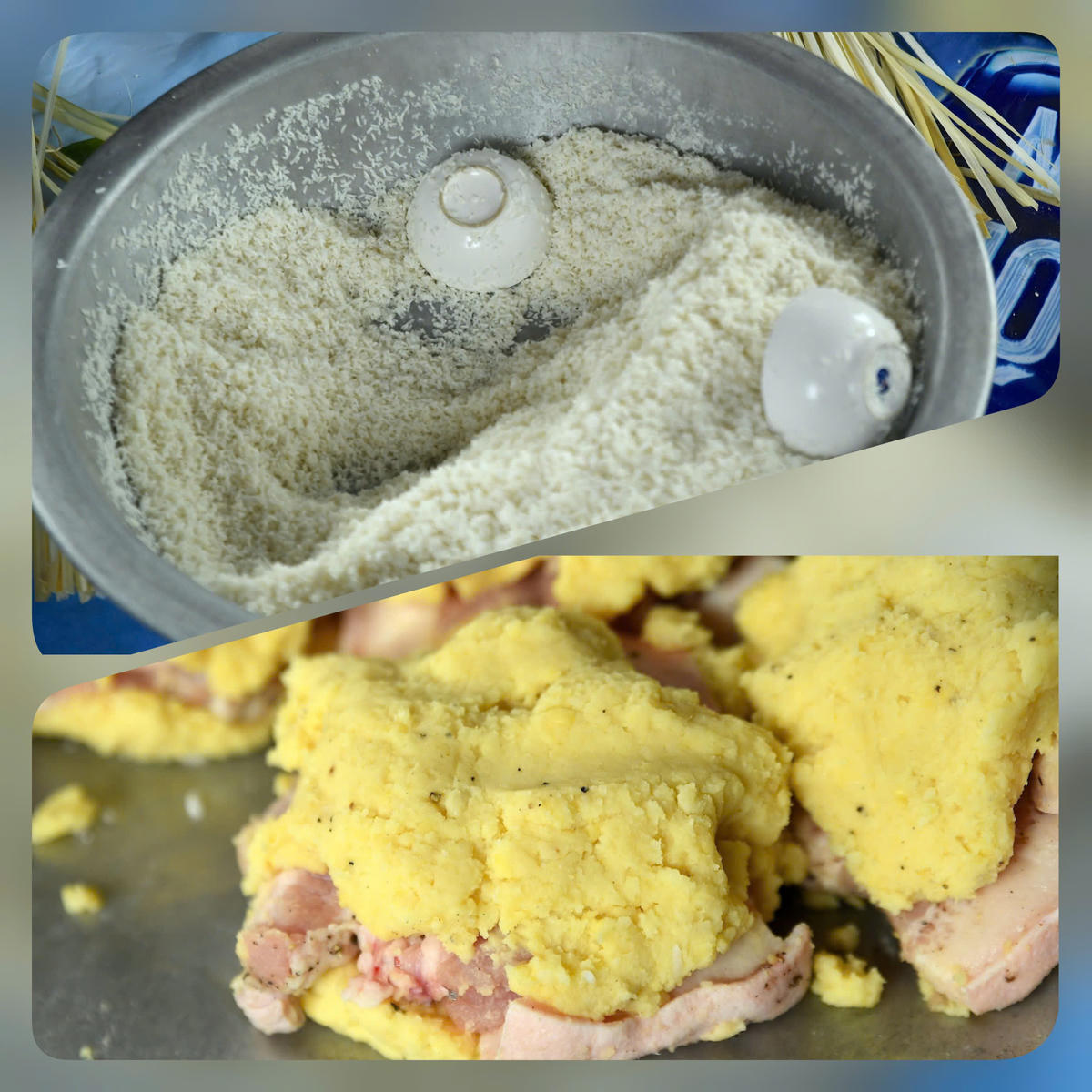 Gạo nếp, đỗ xanh và thịt lợn được người dân Tranh Khúc chuẩn bị kỹ lưỡng ngay từ khâu chọn nguyên liệu, thể hiện sự chỉn chu trong từng công đoạn. Đây là yếu tố làm nên hương vị đặc trưng của bánh chưng nơi đây. Ảnh: Phạm Sỹ.. 