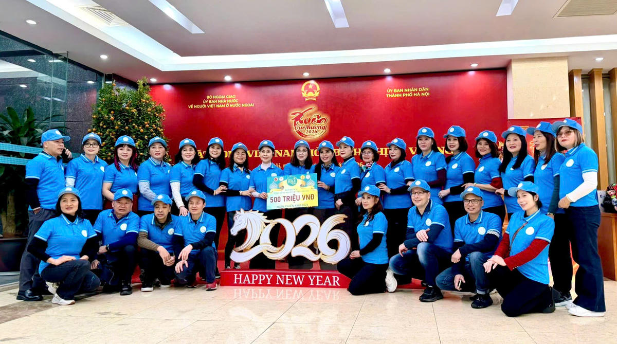 Đoàn khởi hành chương trình thiện nguyện "Xuân Chiến Khu 2026". Ảnh: P. H.. 