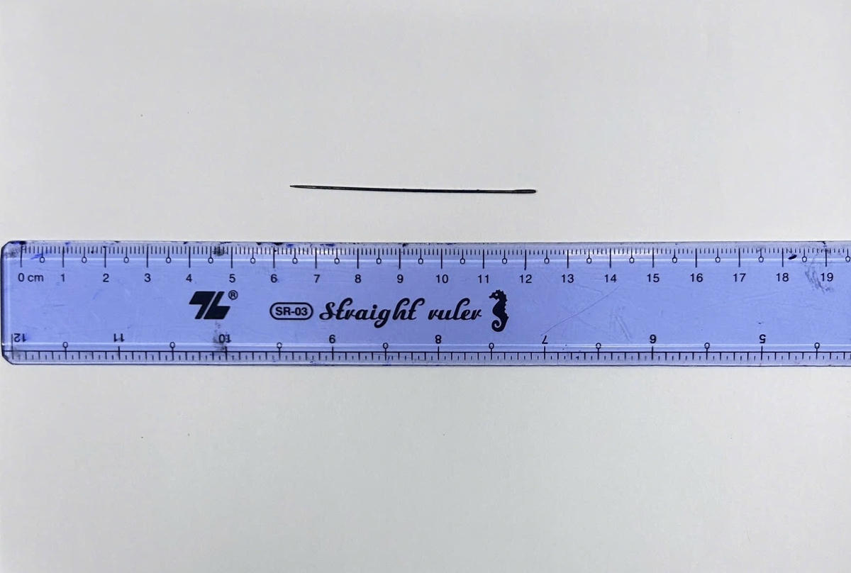  Dị vật là kim khâu được lấy ra. Ảnh: Trung Ngãi