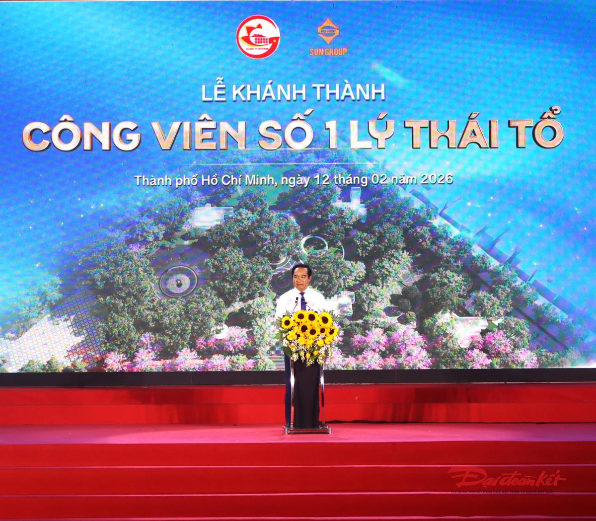 Ông Nguyễn Văn Được, Ủy viên Trung ương Đảng, Chủ tịch UBND TP Hồ Chí Minh phát biểu tại Lễ khánh thành. Ảnh: Hồng Phúc.