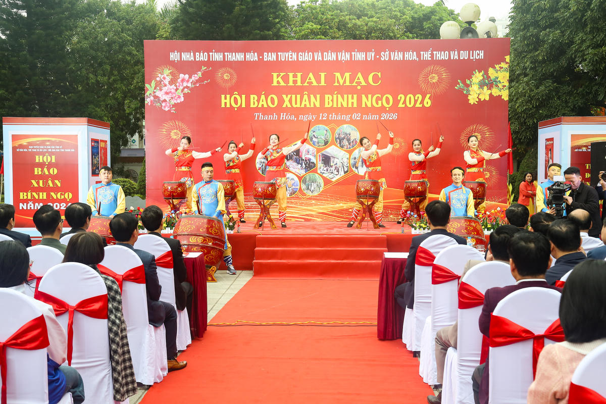 Toàn cảnh Hội Báo Xuân 2026 tại Thanh Hóa. Ảnh: Đình Minh