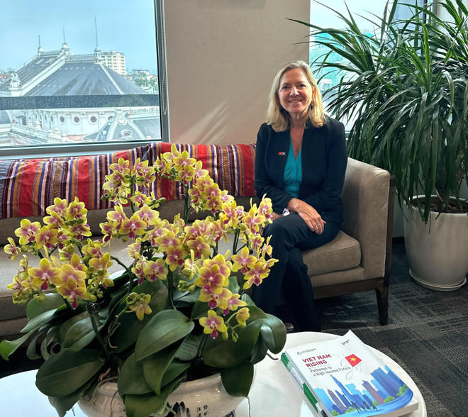 Bà Mariam J. Sherman, Giám đốc Ngân hàng Thế giới (WB) phụ trách Việt Nam, Campuchia và Lào.