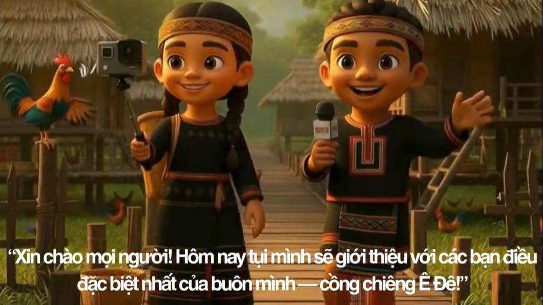 "Trợ giảng" AI rất gần gũi với học sinh Ê Đê. Ảnh: NVCC.