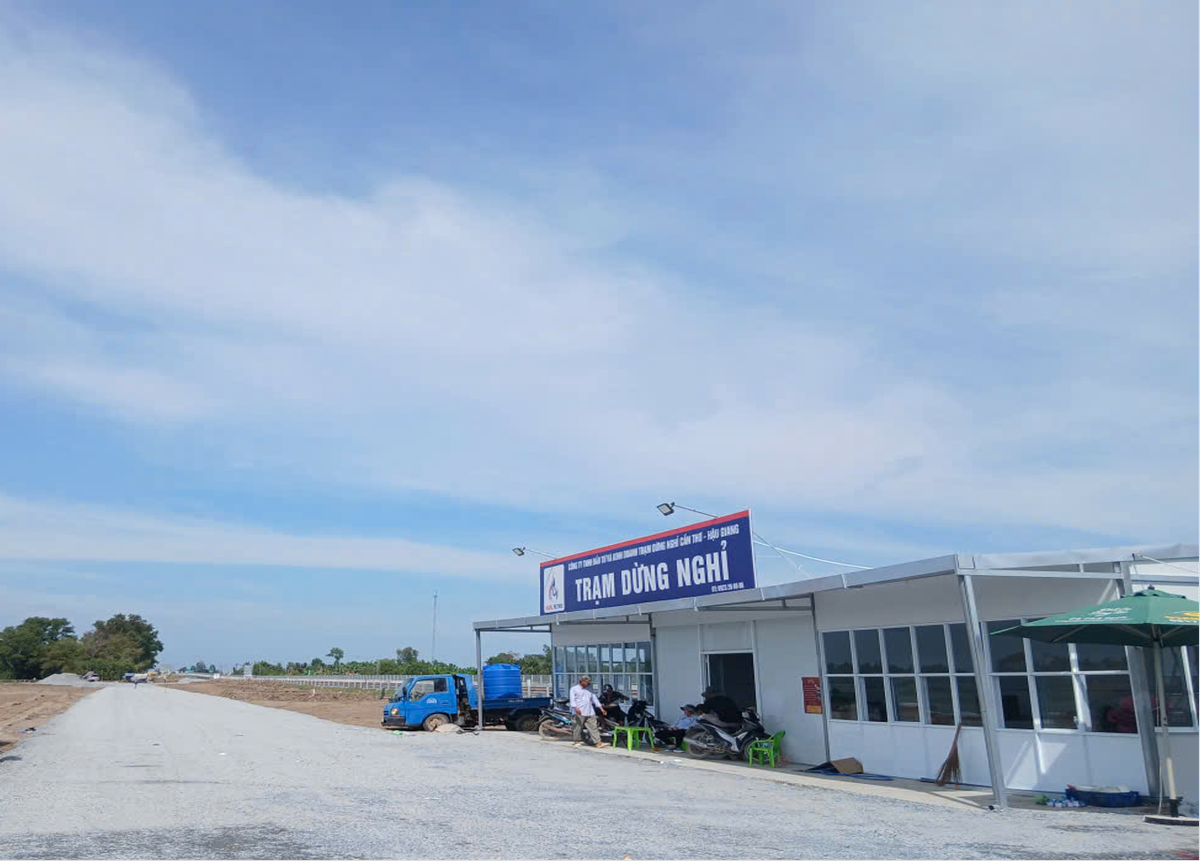 Trạm dừng nghỉ Km2006+00. (ảnh: BQLDA Mỹ Thuận)