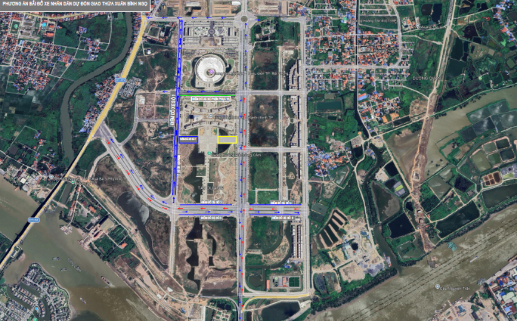 Khu vực bố trí trông giữ phương tiện miễn phí cho người dân. Ảnh: Sở VHTTDL. 