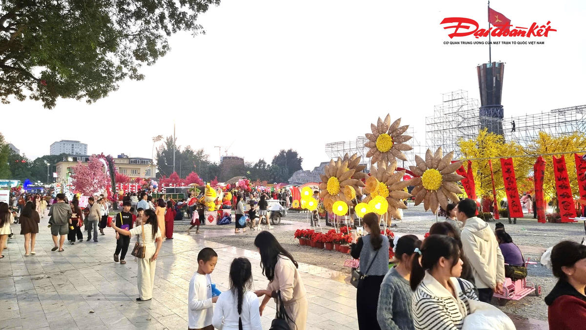 Theo đơn vị Quản lý giám sát, bảo vệ tại đây (thuộc phường Phan Đình Phùng), từ mùng 1 đến mùng 5 Tết, ước tính mỗi ngày có trên 30.000 lượt du khách ghé thăm quan, chụp ảnh. Ảnh: Anh Toán.