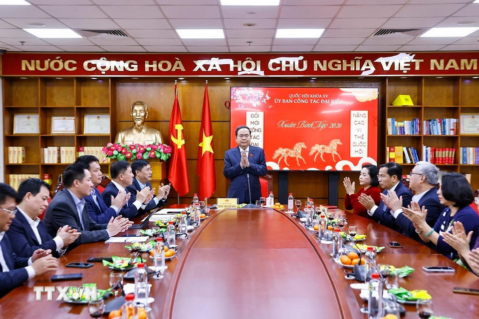 Chủ tịch Quốc hội Trần Thanh Mẫn với Ủy ban Công tác đại biểu của Quốc hội. (Ảnh: Doãn Tấn/TTXVN)