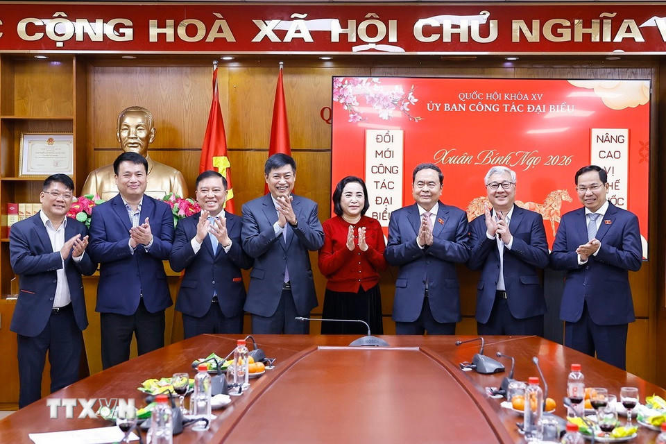 Chủ tịch Quốc hội Trần Thanh Mẫn với Ủy ban Công tác đại biểu của Quốc hội. (Ảnh: Doãn Tấn/TTXVN)