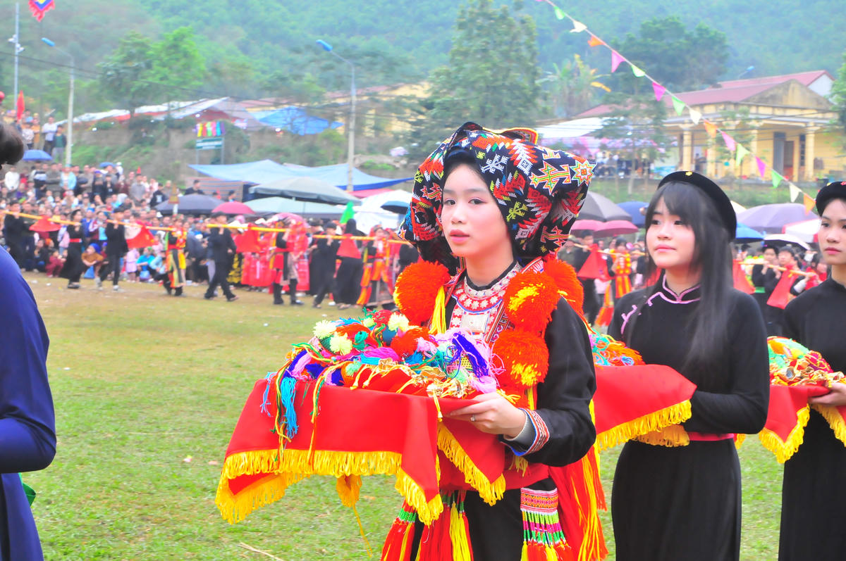 Quả còn luôn là mâm lễ quan trọng trong Lễ hội.&nbsp;Ảnh: Xuân Trường.
