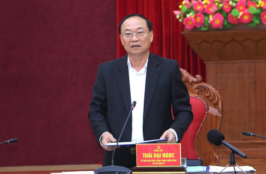 Bí thư Tỉnh ủy, Chủ tịch UBBC tỉnh Gia Lai Thái Đại Ngọc phát biểu tại phiên họp thứ 2. Ảnh: Q.T.