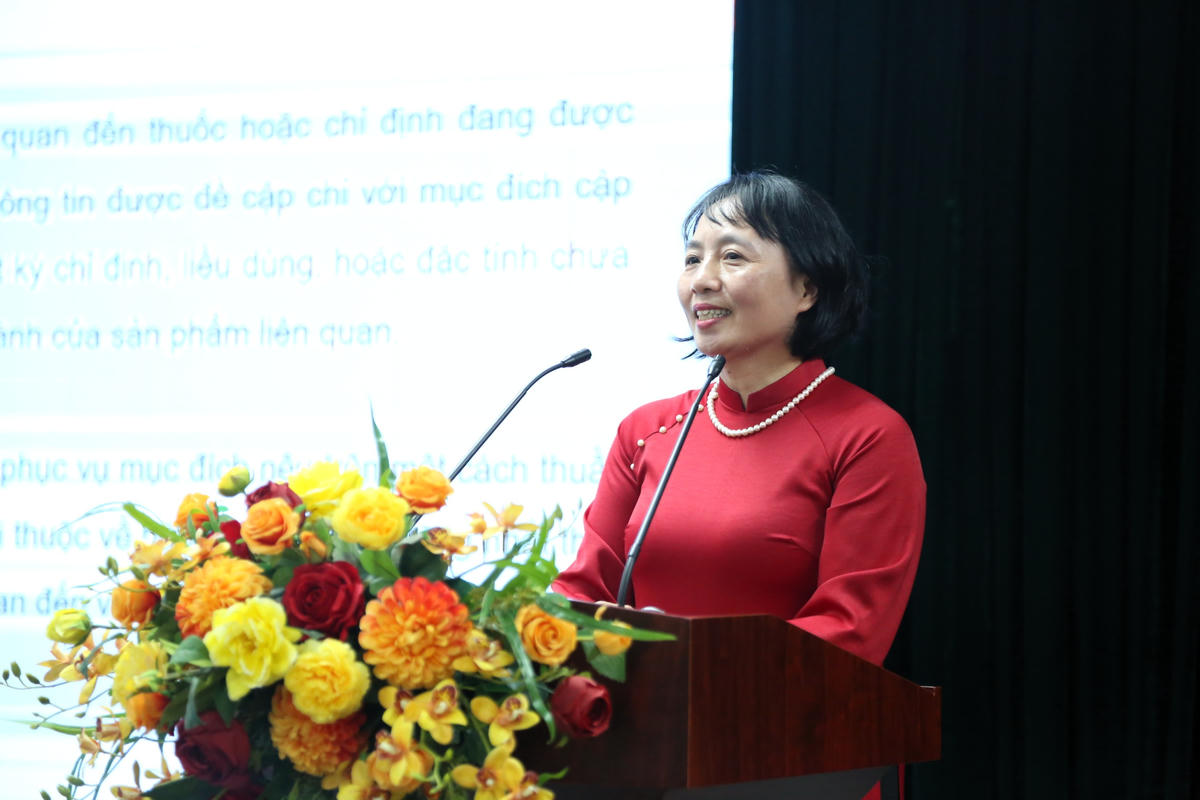 Bà Nguyễn Thị Tám – Phó Giám đốc BHXH TP Hà Nội phát biểu