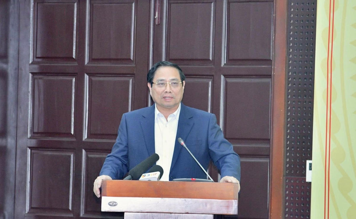 Thủ tướng Chính phủ Phạm Minh Chính phát biểu tại buổi làm việc. Ảnh: CV.