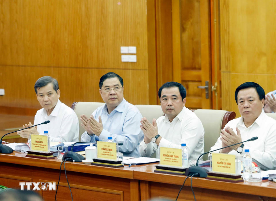 Các đại biểu dự cuộc làm việc. (Ảnh: Thống Nhất/TTXVN)