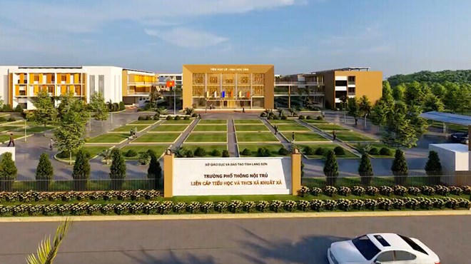 Trường Phổ thông dân tộc nội trú liên cấp ở Lạng Sơn sẽ được đưa vào sử dụng trước tháng 9/2026 ( ảnh Sở GD&amp;ĐT)