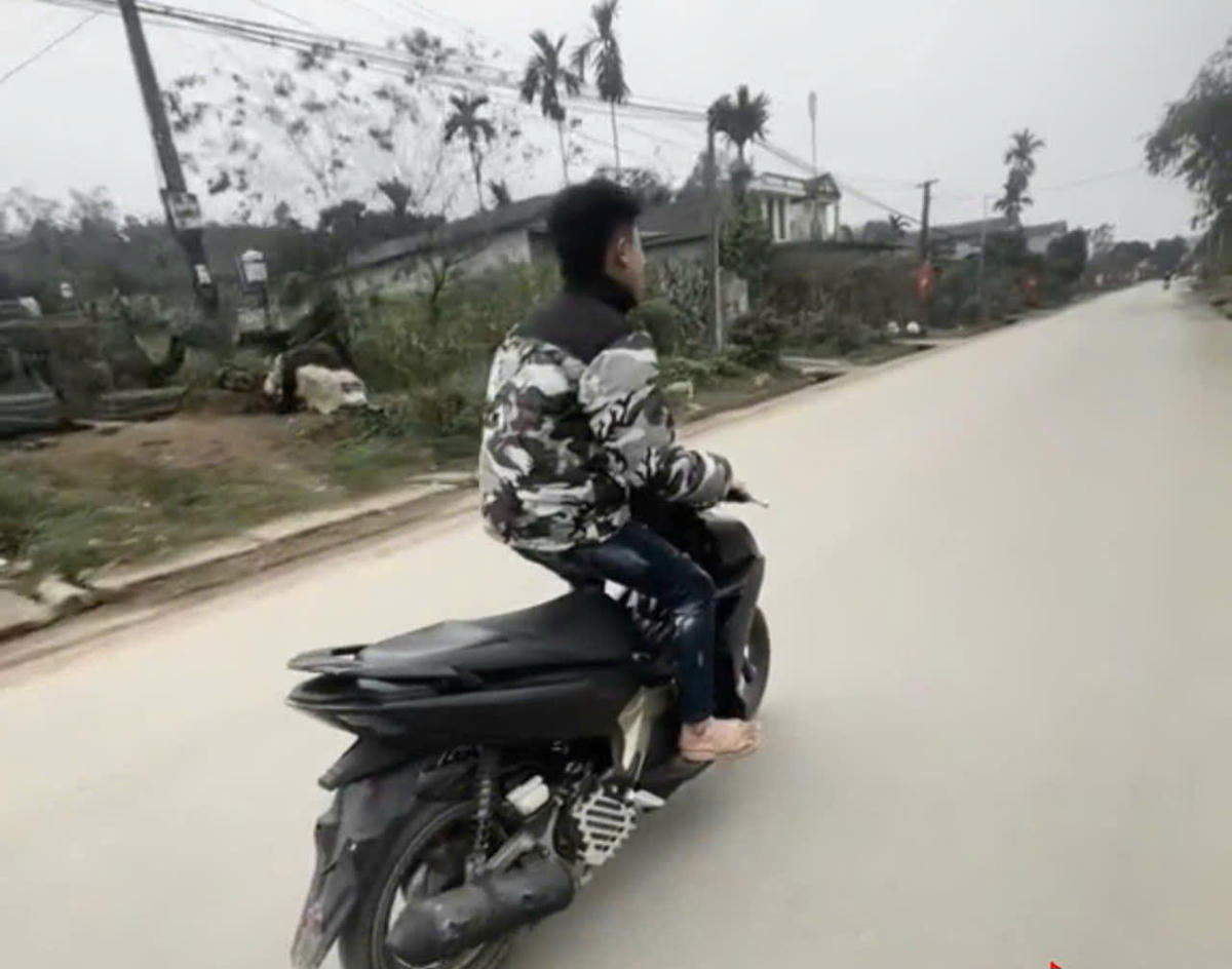 Đối tượng P.Q.H. đã vi phạm nhiều lỗi khi điều khiển phương tiện giao thông. Ảnh: Công an xã Trấn Yên.