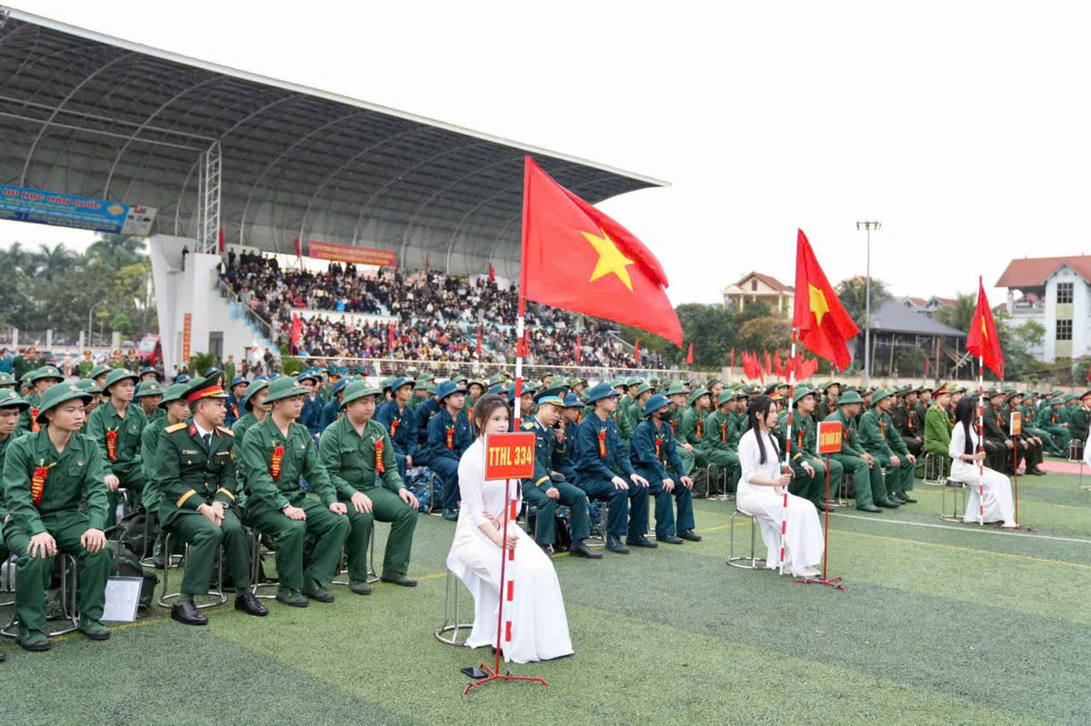 Năm nay, Phú Thọ có 745 công dân thực hiện nghĩa vụ tham gia Công an nhân dân. Ảnh: Mạnh Việt.