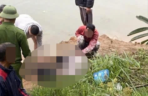 Hiện trường vụ đuối nước. Ảnh: Trần Thanh.