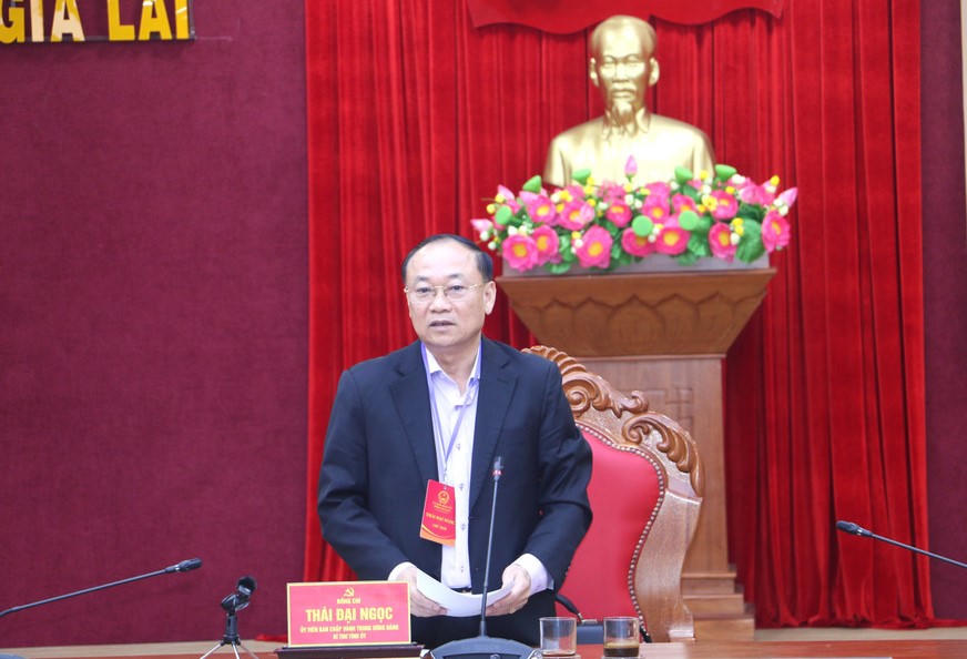 Bí thư Tỉnh ủy Gia Lai Thái Đại Ngọc chủ trì cuộc họp. Ảnh: CV.