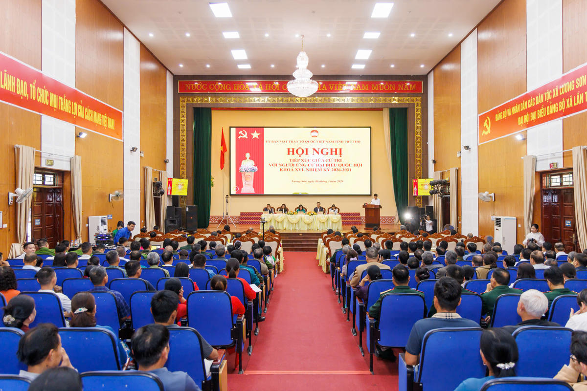 Quang cảnh Hội nghị tiếp xúc cử tri. Ảnh: Quang Vinh.&nbsp;