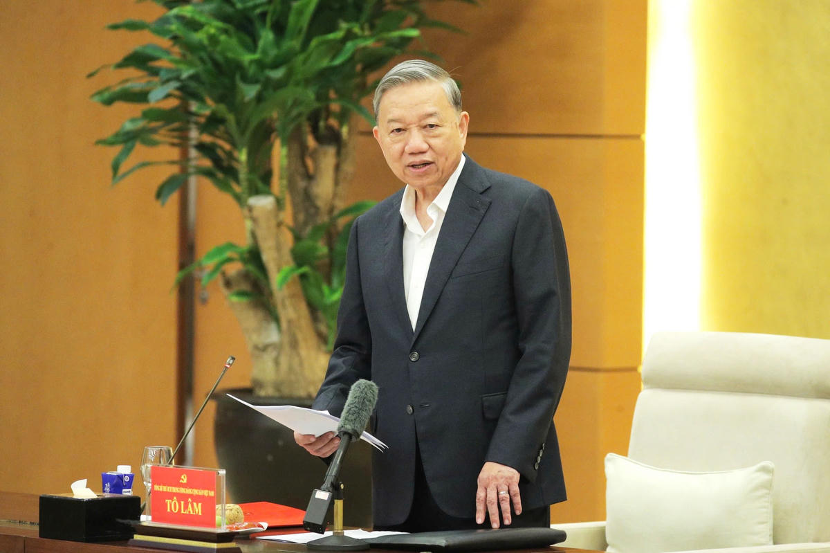 Tổng Bí thư Tô Lâm phát biểu tại hội nghị