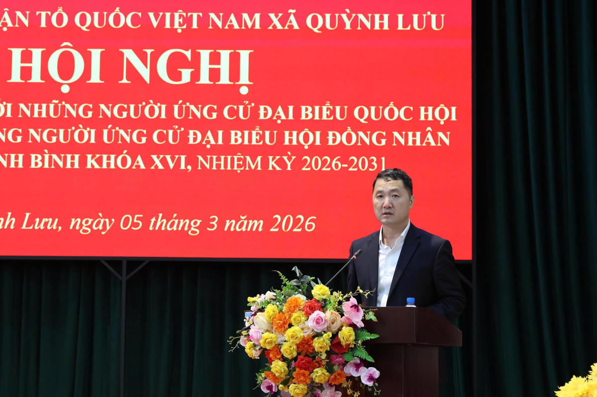 Ông Bùi Văn Mạnh cam kết sẽ thực hiện 5 nhiệm vụ trọng tâm nếu trúng cử ĐBQH khóa XVI. Ảnh: Minh Quang