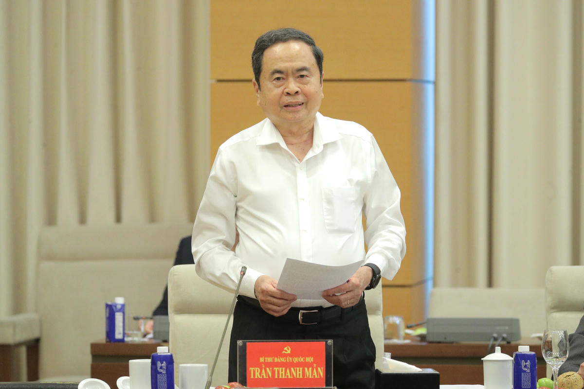 Chủ tịch Quốc hội Trần Thanh Mẫn phát biểu tại hội nghị