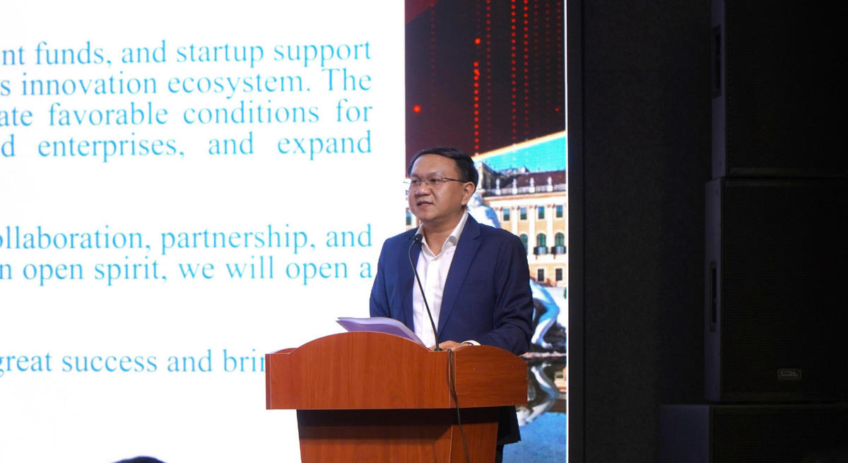 Ông Lâm Đình Thắng phát biểu tại sự kiện. Ảnh: Hồng Phúc.