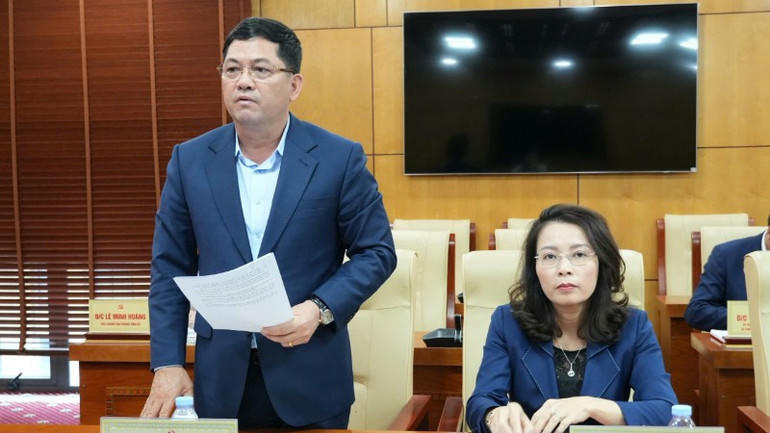 Đồng chí Nguyễn Hồng Thái, Ủy viên Trung ương Đảng, Bí thư Tỉnh ủy Bắc Ninh phát biểu.