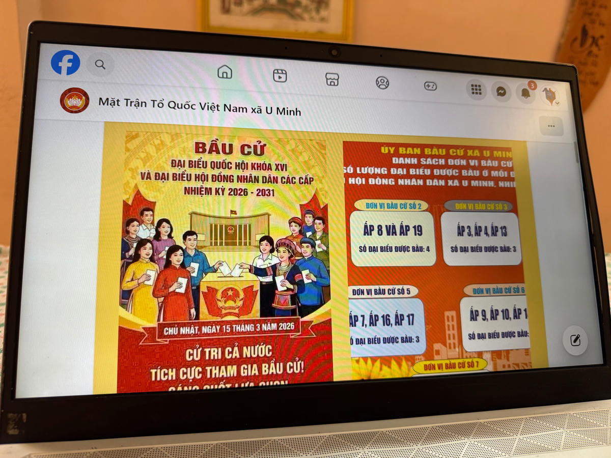 Các địa phương sử dụng AI tạo thông điệp về bầu cử để đăng tải trên mạng xã hội. Ảnh: Nguyên Du