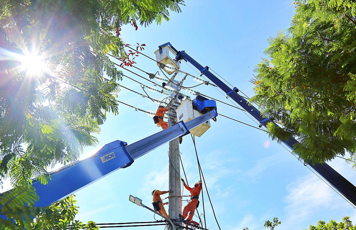 Tăng cường kiểm tra, bảo dưỡng lưới điện. Ảnh: Hiếu Hoàng.