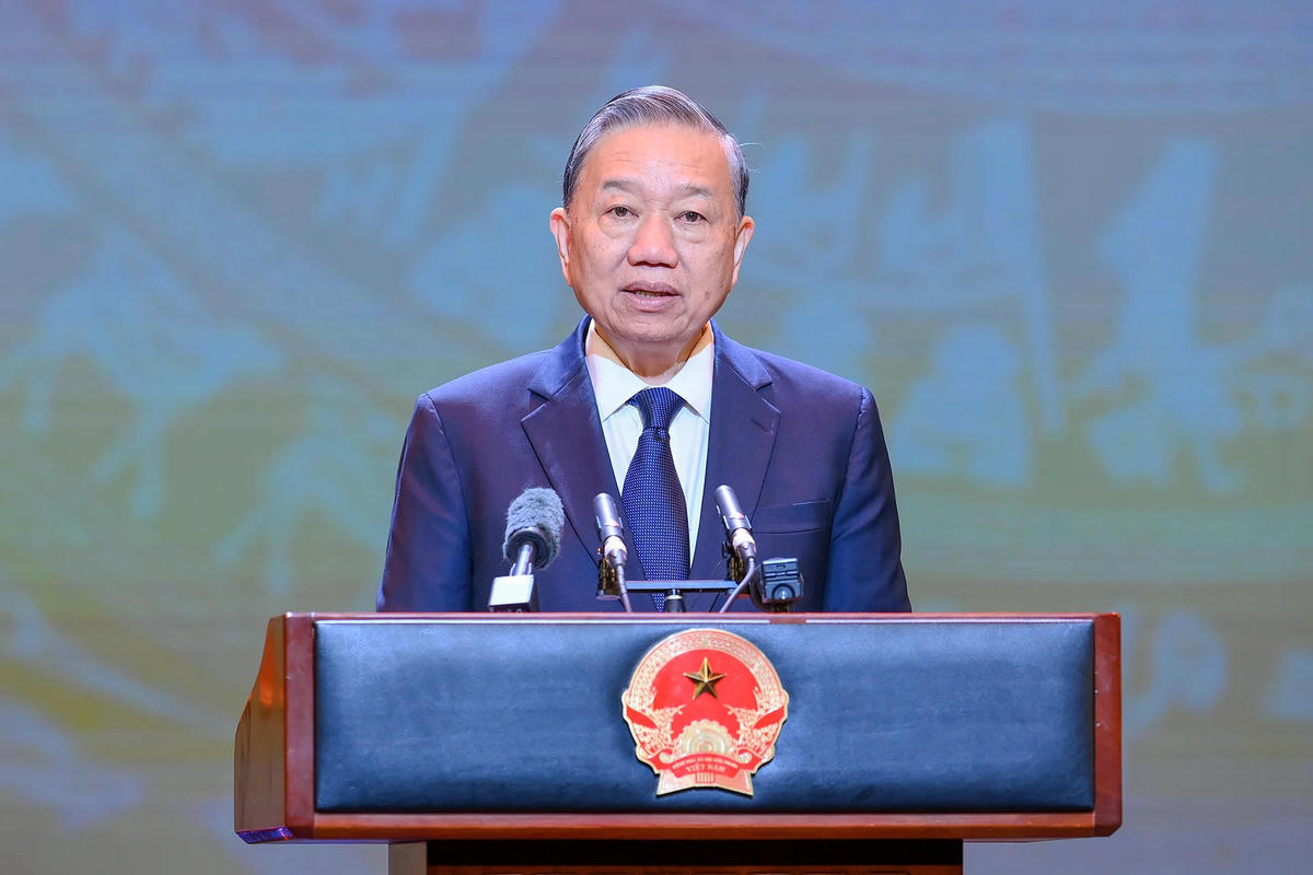 Tổng Bí thư Tô Lâm phát biểu chỉ đạo tại Lễ kỷ niệm.