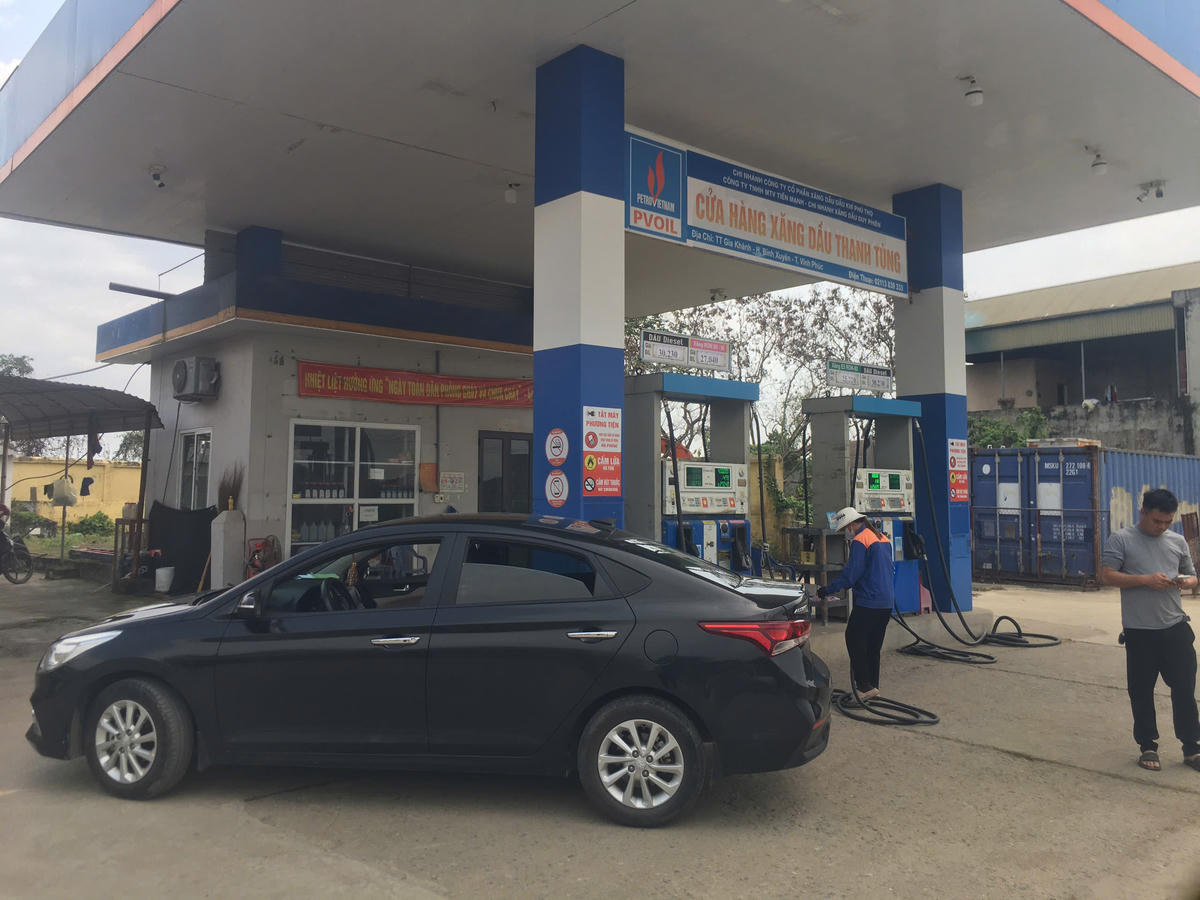 Trạm xăng tại xã Bình Xuyên, Phú Thọ. Ảnh: L.H
