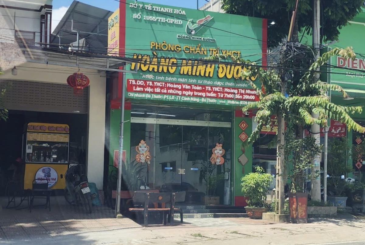 Phòng khám Hoàng Minh Đường nằm ở xã Bá Thước. Ảnh: Hoài Thu