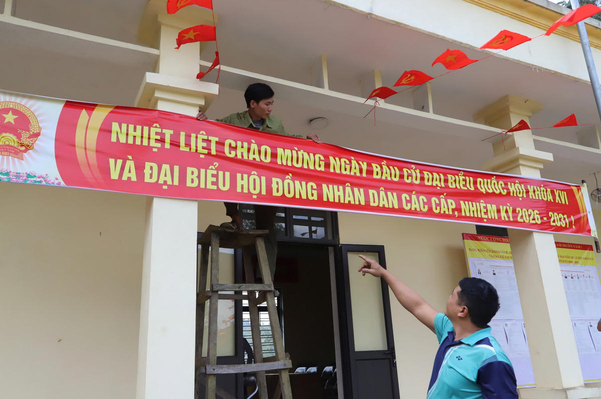 Xã miền núi Liên Hiệp rộn ràng trước ngày hội bầu cử