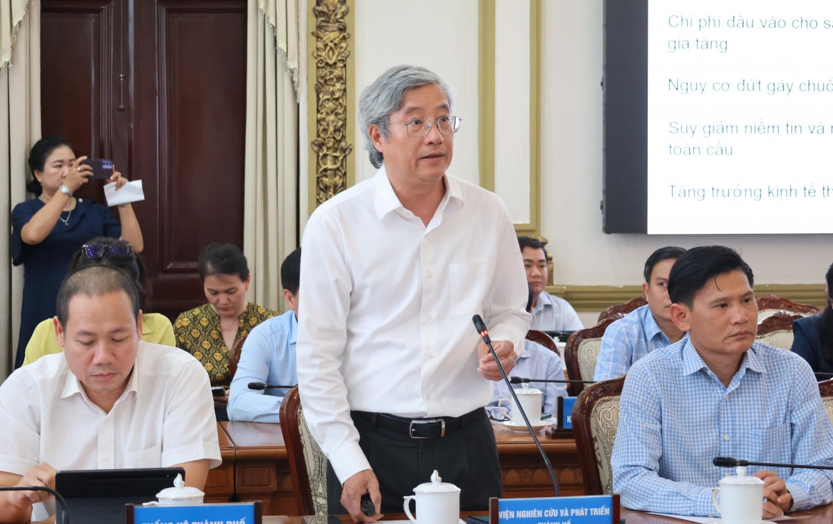 Ông Phạm Bình An – Phó Viện trưởng Viện Nghiên cứu phát triển hiến kế để kinh tế thành phố tăng trưởng. Ảnh: H.L