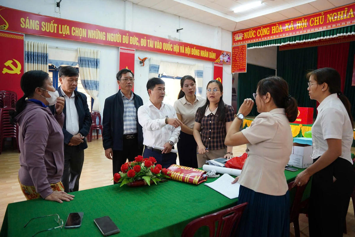 Xã Hiệp đức đã sẵn sàng cho công tác bầu cử lần này. Ảnh LQQ.