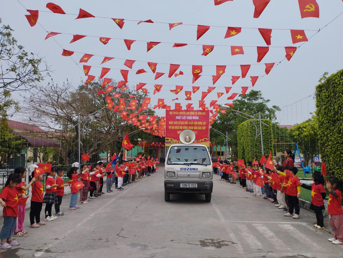 Công tác tuyên truyền về bầu cử được các địa phương đặc biệt chú trọng. Ảnh: Bích Dương.&nbsp;