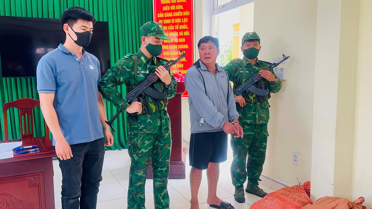 Đối tượng Đ. S. tại cơ quan điều tra. Ảnh: CV.