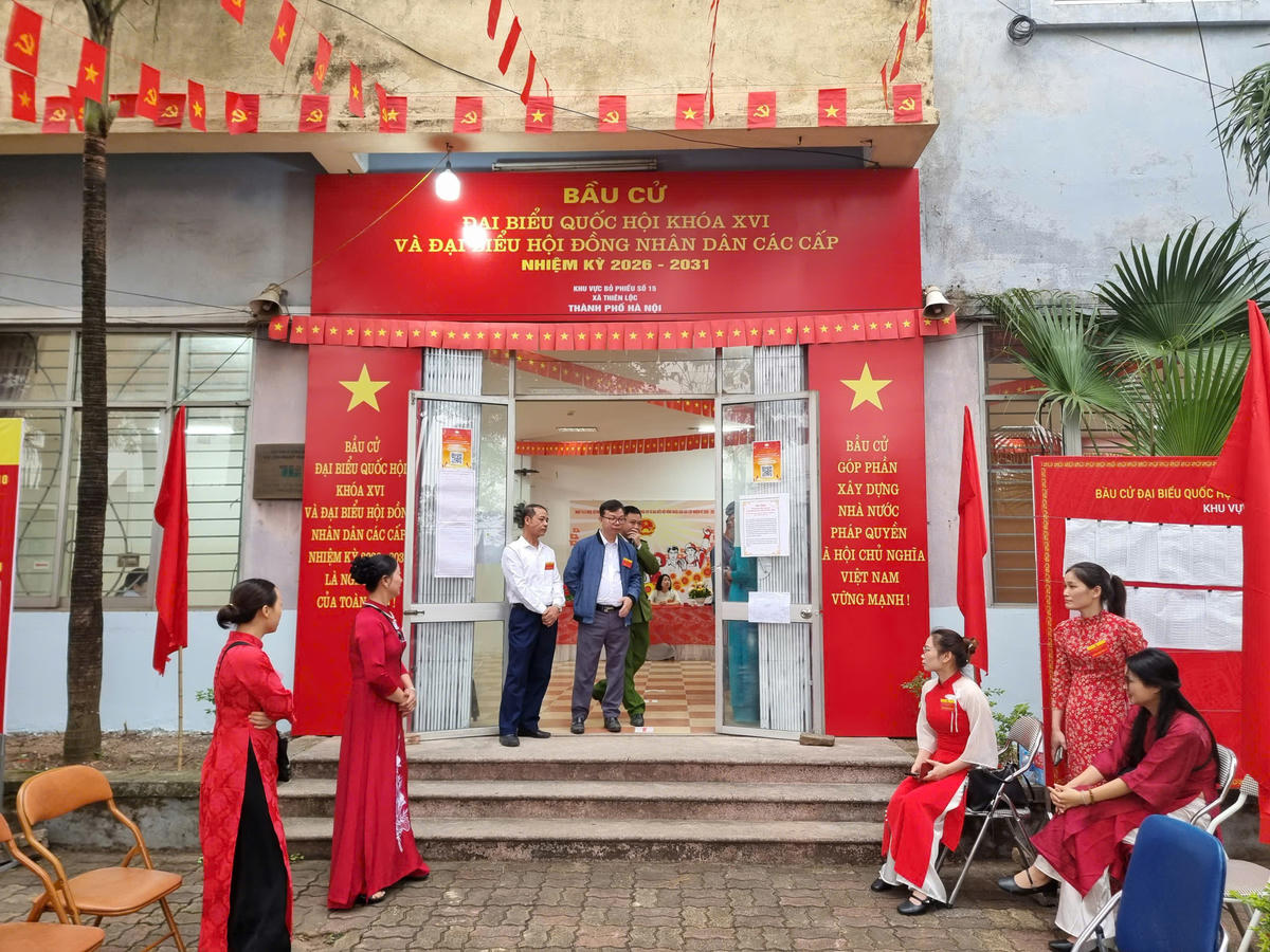 Xã Thiên Lộc có 40.106 cử tri. Số cử tri là công nhân tạm trú, sinh sống tại Thiên Lộc khoảng 10.000 người. Ảnh: Xuân Cường.