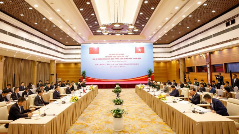 Hội nghị lần thứ nhất, cơ chế đối thoại chiến lược 3+3 cấp Bộ trưởng Ngoại giao, Quốc phòng, Công an Việt Nam-Trung Quốc. (Ảnh: TTXVN).