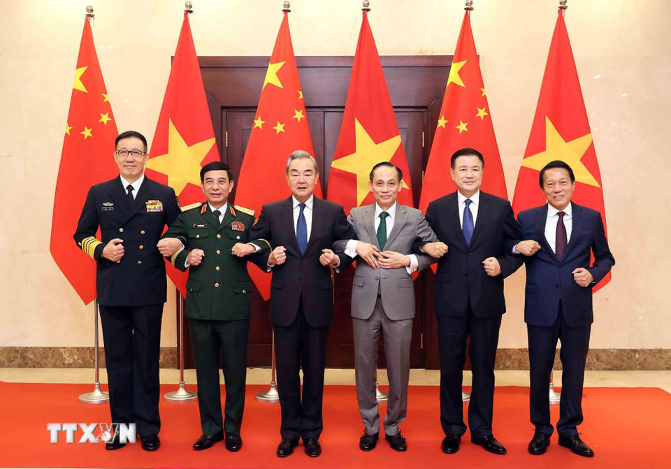 Bộ trưởng Ngoại giao, Quốc phòng, Công an Việt Nam-Trung Quốc tại Hội nghị lần thứ nhất, cơ chế đối thoại chiến lược “3+3.” (Ảnh: An Đăng/TTXVN).